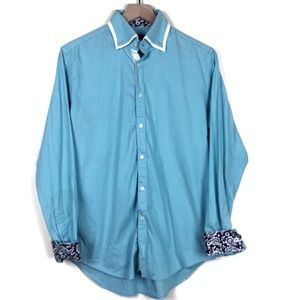 Basic Zara Man Oxford Slim Fit Double Color Shirt